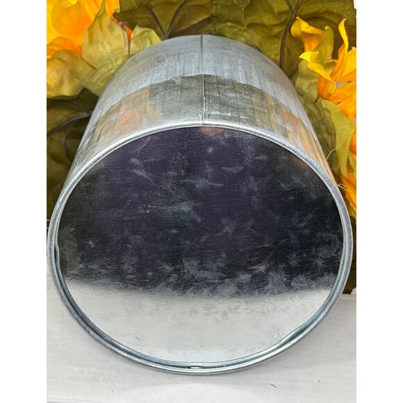 Artificial Sunflower Floral Bouquet in Round Vase Metal Vase Table Decor - Picture 5 of 5